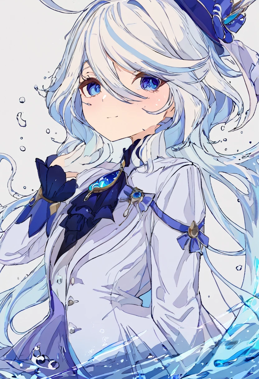 Super detailed,(Highest quality),((masterpiece)),(High resolution),original,Highly detailed 8k wallpaper,(非常に繊細でbeautiful),Highest_hand,anime,    (\Funinna\),droplet-like pupils,In the sea,In the seaに沈む,beautiful,White background