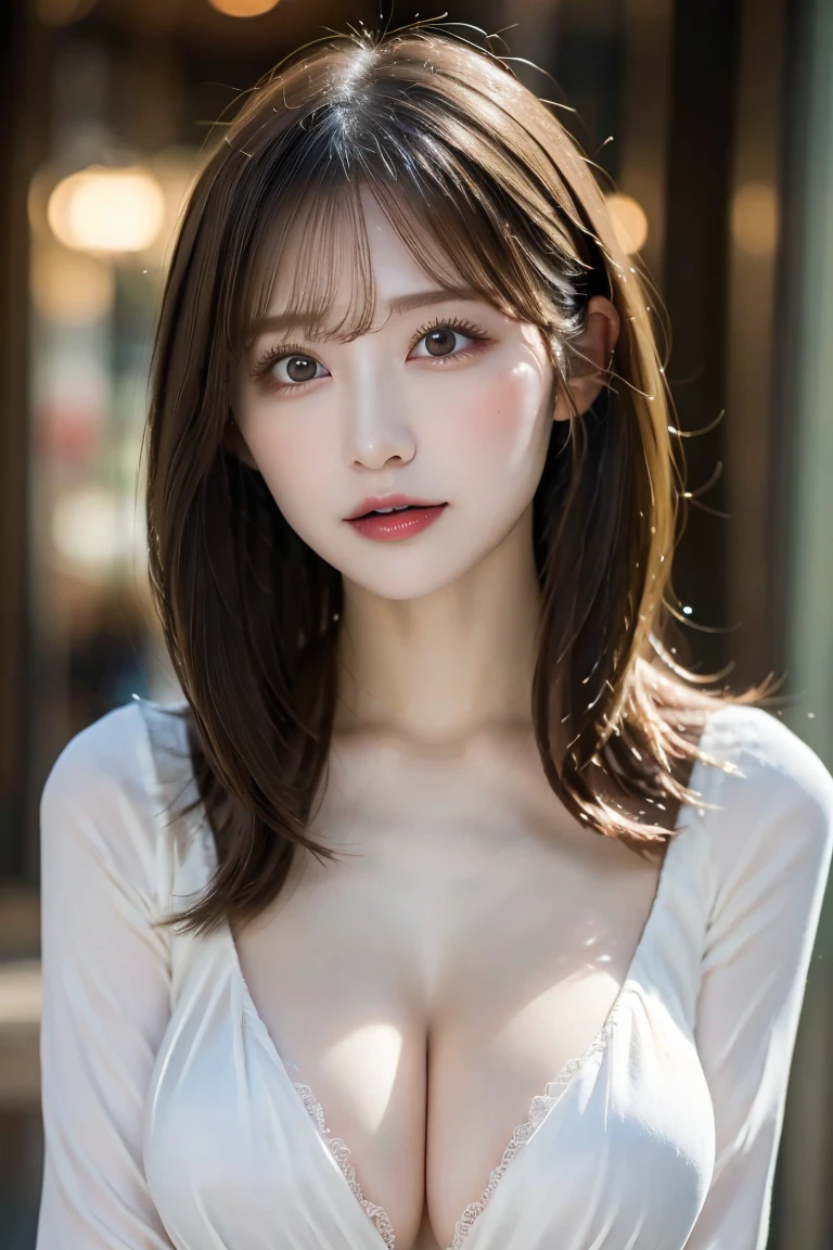 Tabletop, Highest quality, shape, Very detailed, In detail, High resolution, 8k wallpaper, Perfect dynamic composition, Beautiful details, Natural Lip, sexy babydoll , Big Breasts, Cleavage, Random sexy poses, A masterpiece of the whole body, remote_play, remote_shake, Open your mouth, close your eyes, Exposed large breasts, sexy cloth, Silky skin