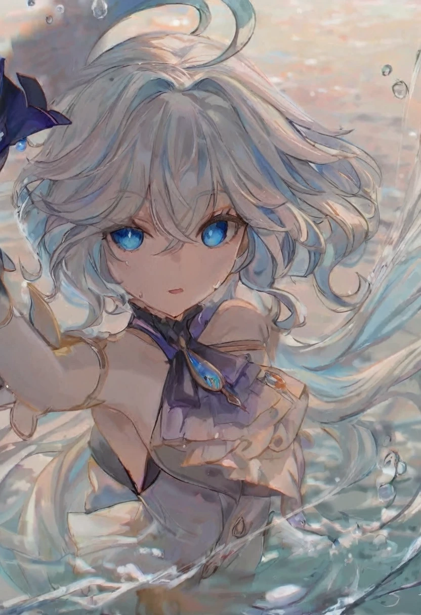Super detailed,(Highest quality),((masterpiece)),(High resolution),original,Highly detailed 8k wallpaper,(非常に繊細でbeautiful),Highest_hand,anime, (\Funinna\),droplet-like pupils,In the sea,In the seaに沈む,beautiful,White background
