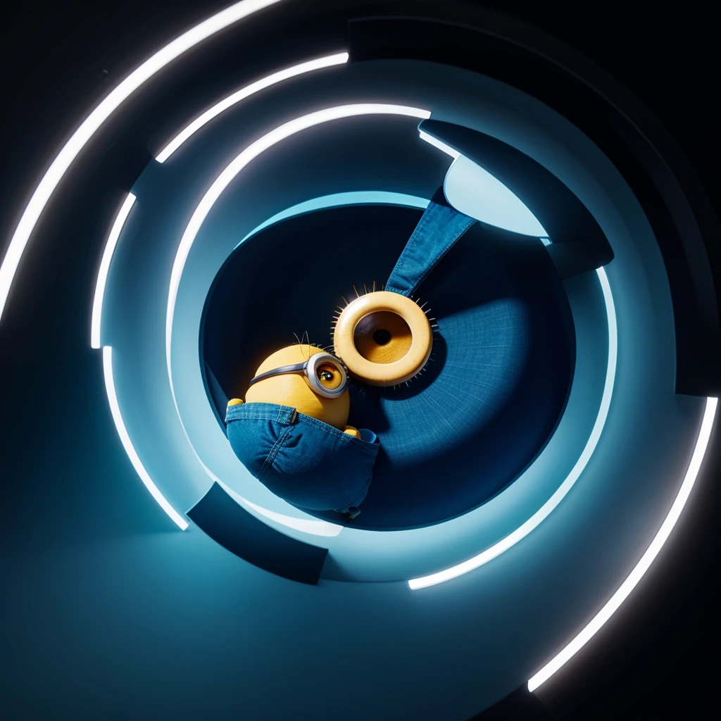 Create an animated circular minions logo