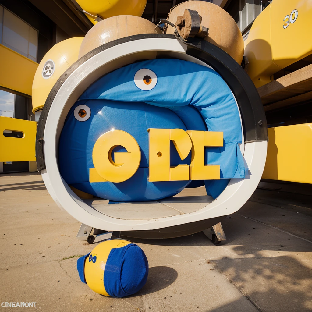 create a circular minions logo for a student campaign list