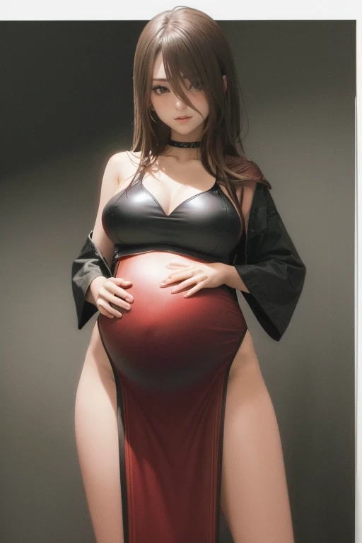 solo female, mature woman, 2d anime, high res, high quality, best quality, fashion, pregnant 