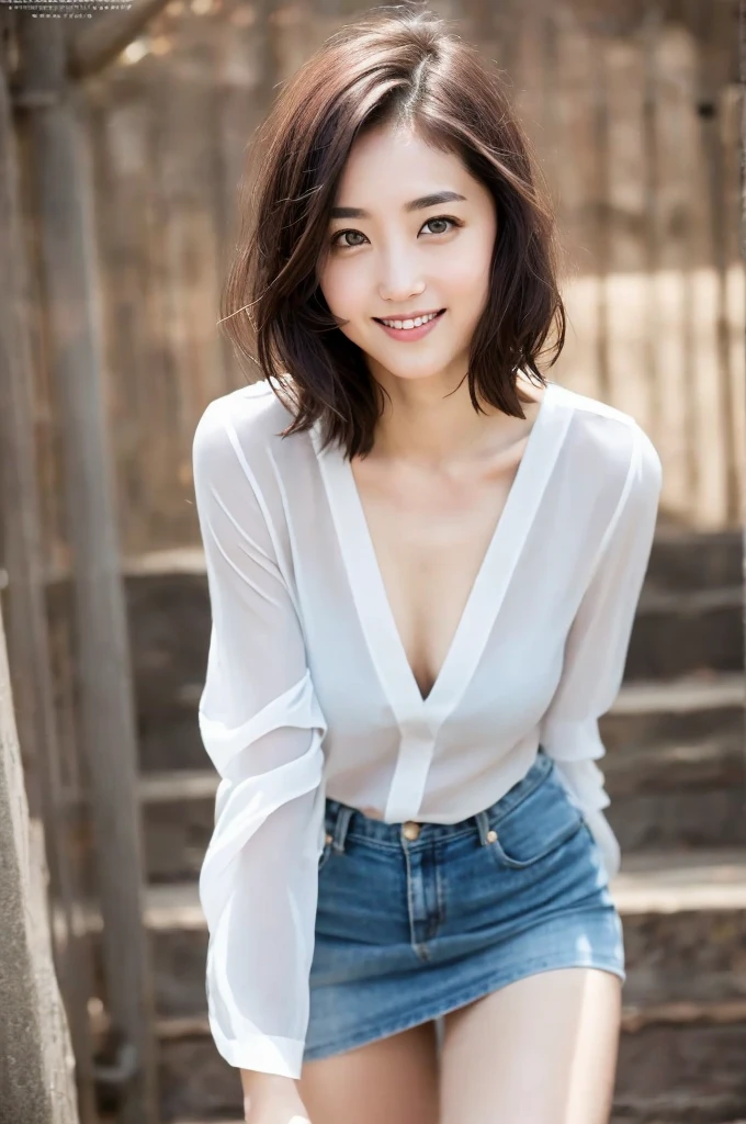 You are a professional photographer。future、Beautiful Eyes、 ((Highest quality)), Clear contours, Woman with beautiful face, (((One Girl,alone))), ((Beautiful Eyes)), Sex Appeal,Albedo and Specular Maps、Accurate simulation of lightweight material interactions、Light Smile、perfect body,Very Short Hair,Thighs,Vampire