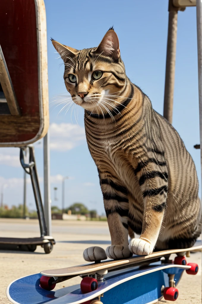 Gato en skate