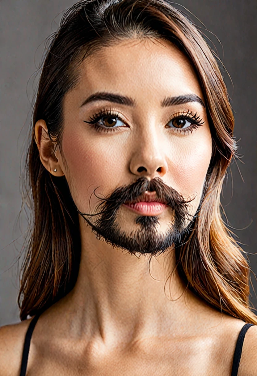 woman with side whiskers beard