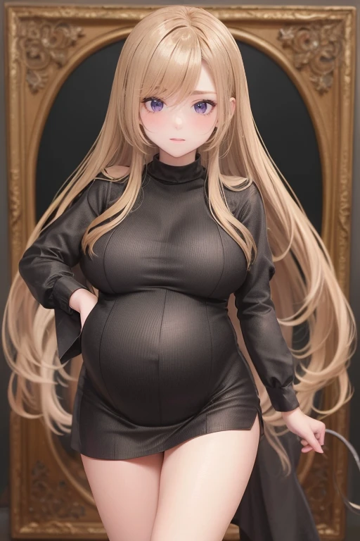 solo female, mature woman, 2d anime, high res, high quality, best quality, fashion, elegant, princess, pregnant 