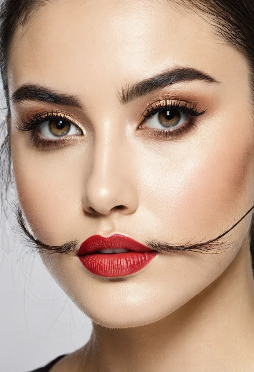 woman with side whiskers beard
