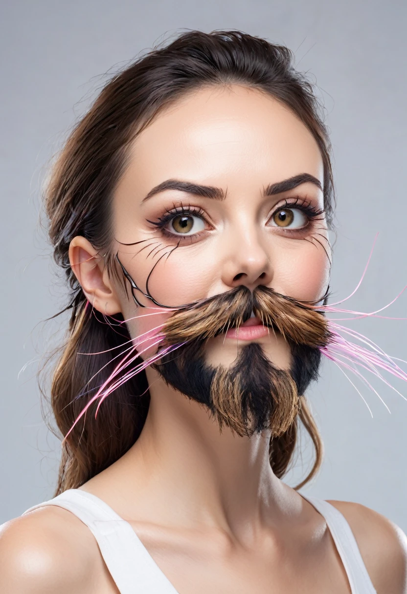 woman with side whiskers beard