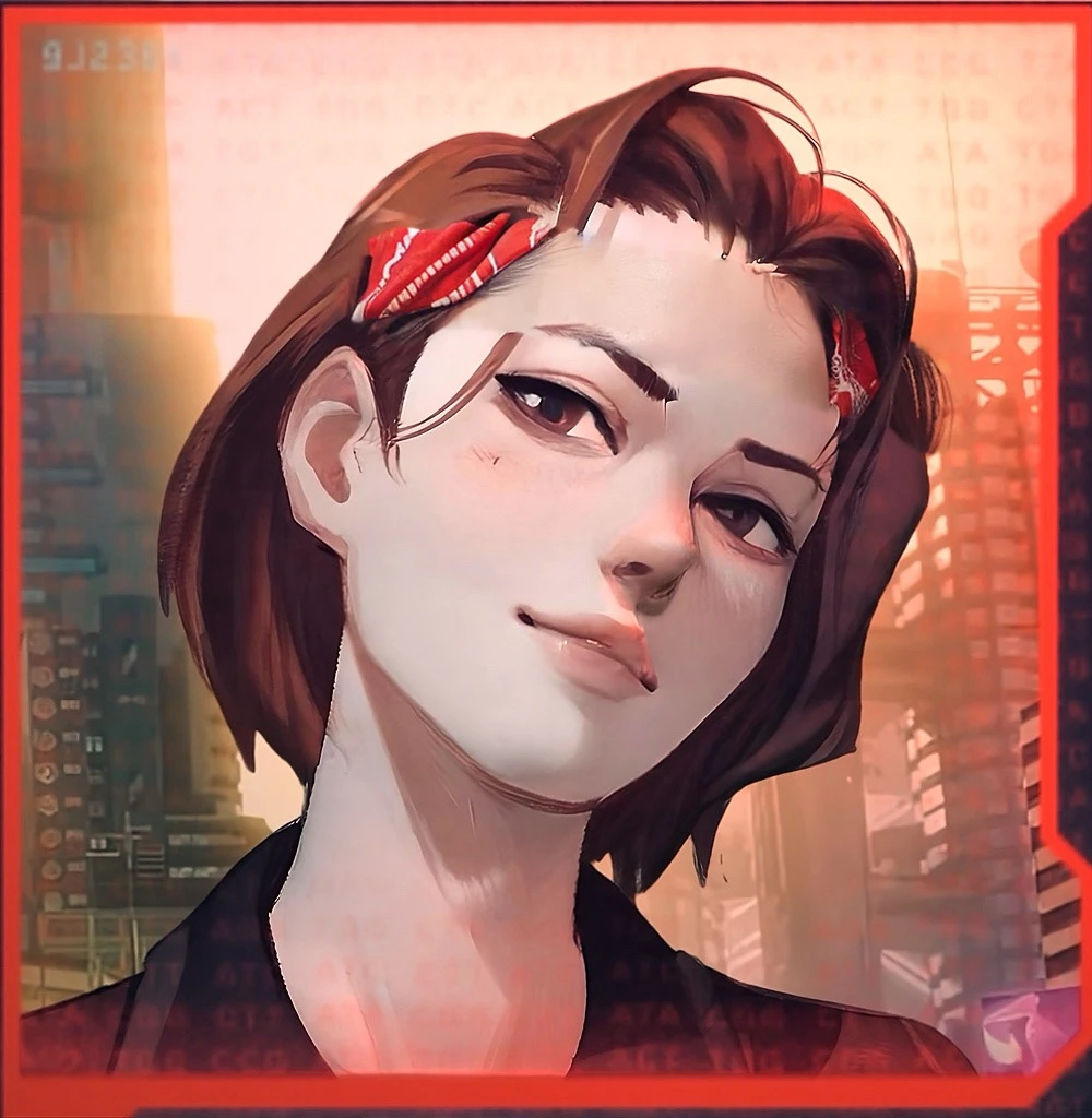 Red patterned bandana