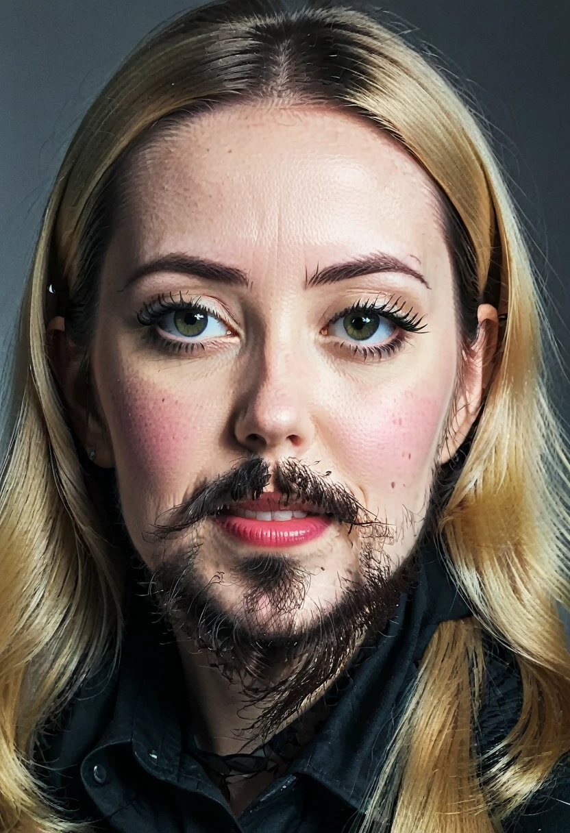 woman with side whiskers beard