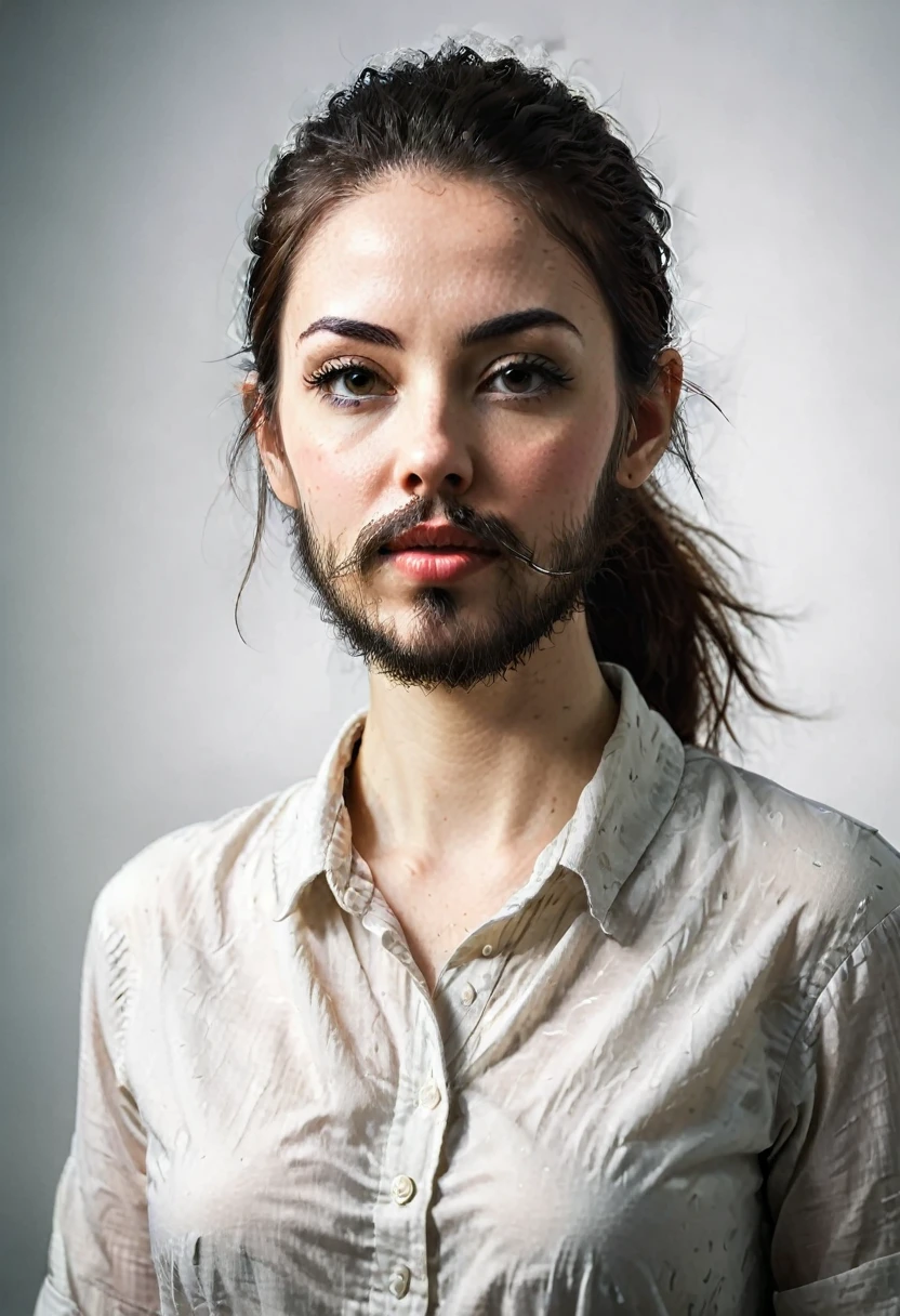 woman with side whiskers beard