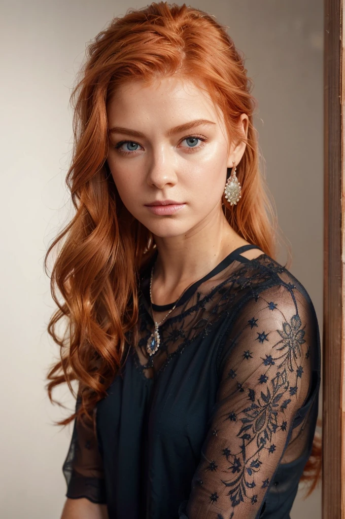 (8k, Photo brute, la plus haute qualité),(épique réaliste:1.5), Une fille, posture dynamique,visage érotique, maillot de bain,(détaillé eyes:0.8),(En regardant la caméra:1.4), (la plus haute qualité), (Meilleure ombre),Détails complexes,cinématique,((peau:1.4)),plage, (cheveux roux longs et fluides:1.3),(hdr:1.5),détaillé, couleurs sourdes, taches de rousseur, oreille en argent, cheveux longs et ondulés, cheveux lisses, Cheveux lâchés, cheveux tirés en arrière