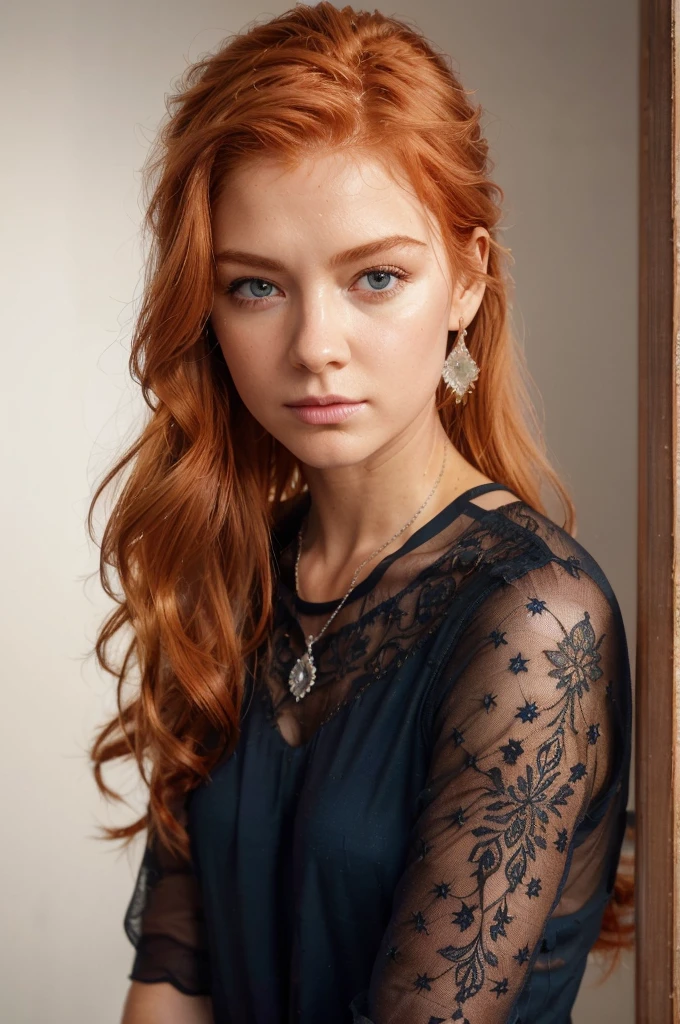 (8k, Photo brute, la plus haute qualité),(épique réaliste:1.5), Une fille, posture dynamique,visage ????????, maillot de bain,(détaillé eyes:0.8),(En regardant la caméra:1.4), (la plus haute qualité), (Meilleure ombre),Détails complexes,cinématique,((peau:1.4)),plage, (cheveux roux longs et fluides:1.3),(hdr:1.5),détaillé, couleurs sourdes, taches de rousseur, oreille en argent, cheveux longs et ondulés, cheveux lisses, Cheveux lâchés, cheveux tirés en arrière