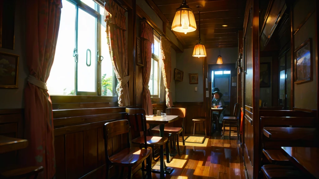 在coffee館裡用電腦工作、fashionable、quiescence、coffee 、dark、lampshade