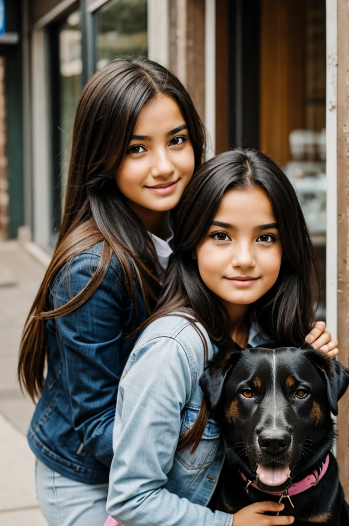 Girl and a dog