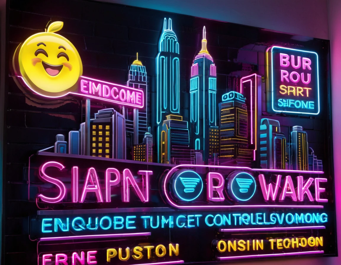 [Neon Sign emoji] Picture a futuristic cityscape illuminated by neon signs, each representing a different aspect of findom. The signs could include phrases, symbols, or even dynamic visuals that convey the essence of financial control. Optimize the image for 8K resolution to ensure the neon lights pop with clarity. This prompt explores the intersection of technology, wealth, and dominance in a visually captivating way.