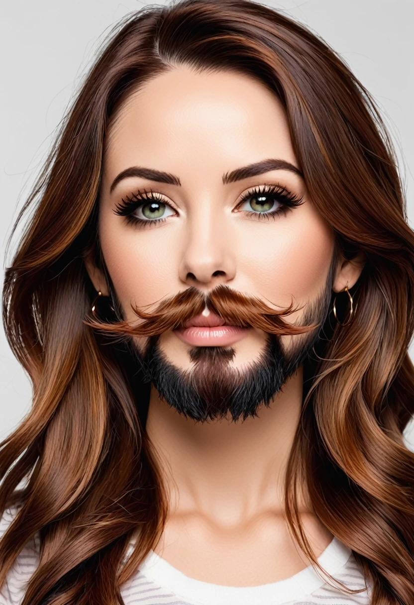 woman with side whiskers beard