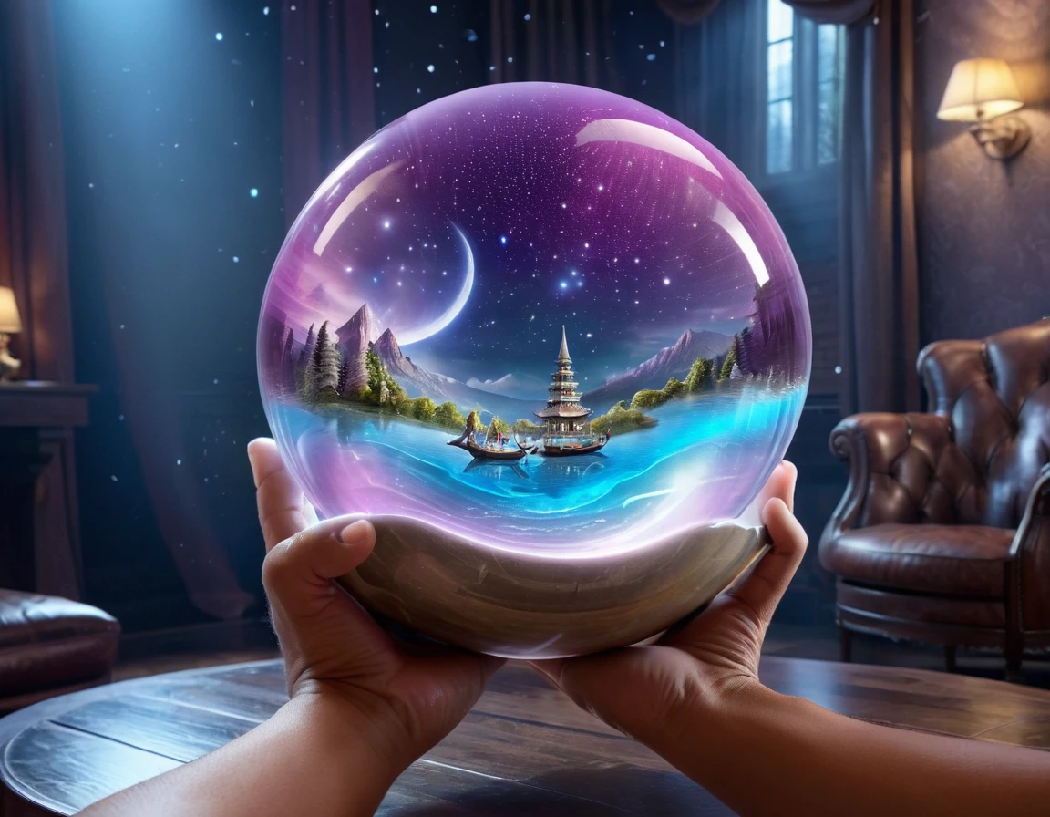 [Crystal Ball emoji] Envision an otherworldly setting where ethereal beings with features that blur the line between fantasy and reality reside. Leverage realistic rendering techniques to create intricate details in their celestial surroundings. Ensure the UHD quality highlights the mesmerizing beauty of these fantastical figures. The scene should be both photorealistic and dreamlike, showcasing the AI's ability to create a world beyond imagination.