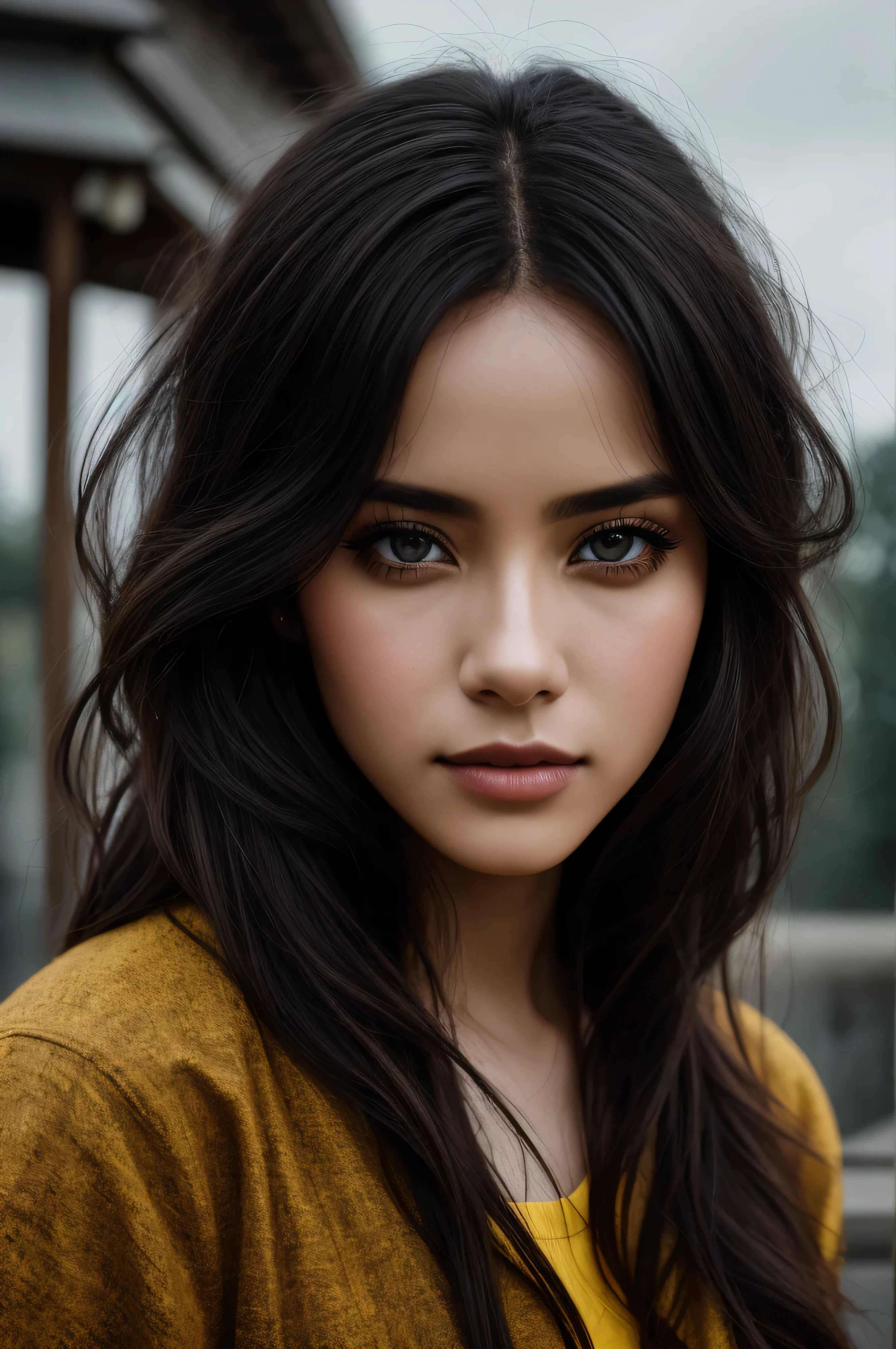 photo of beautiful (jem1mar0b:0.99), a woman with perfect hair, wearing Dark Yellow (torn clothes:1.1), (pagoda:1.1), (closeup), modelshoot style, (extremely detailed CG unity 8k wallpaper), professional majestic photography, (Leica M6 Camera), 24mm, exposure blend, hdr, faded, extremely intricate, High (Detail:1.1), Sharp focus, dramatic, soft cinematic light, (looking at viewer), (detailed pupils), 4k textures, elegant, ((((cinematic look)))), soothing tones, insane details, hyperdetailed, low contrast, (epicPhoto)