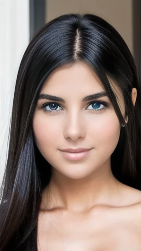 beautiful of young Abramovitz woman focus on face photo of color.