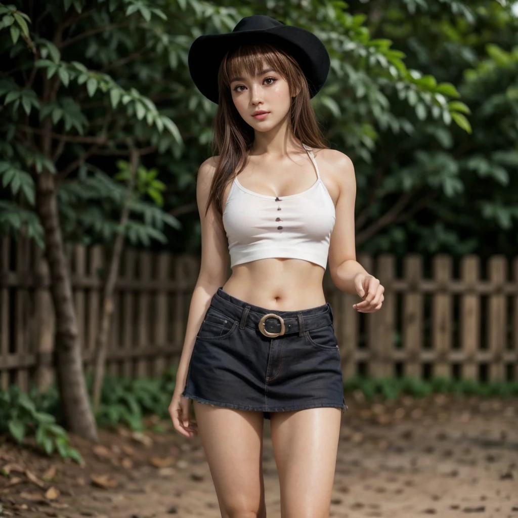 Kasumi, brown eyes, (best quality, ultra-detailed), (realistic:1.37), beautiful and detailed face, ultra-realistic texture, delicate face, delicate body, red lipstick, bright colors. High definition, 8K.