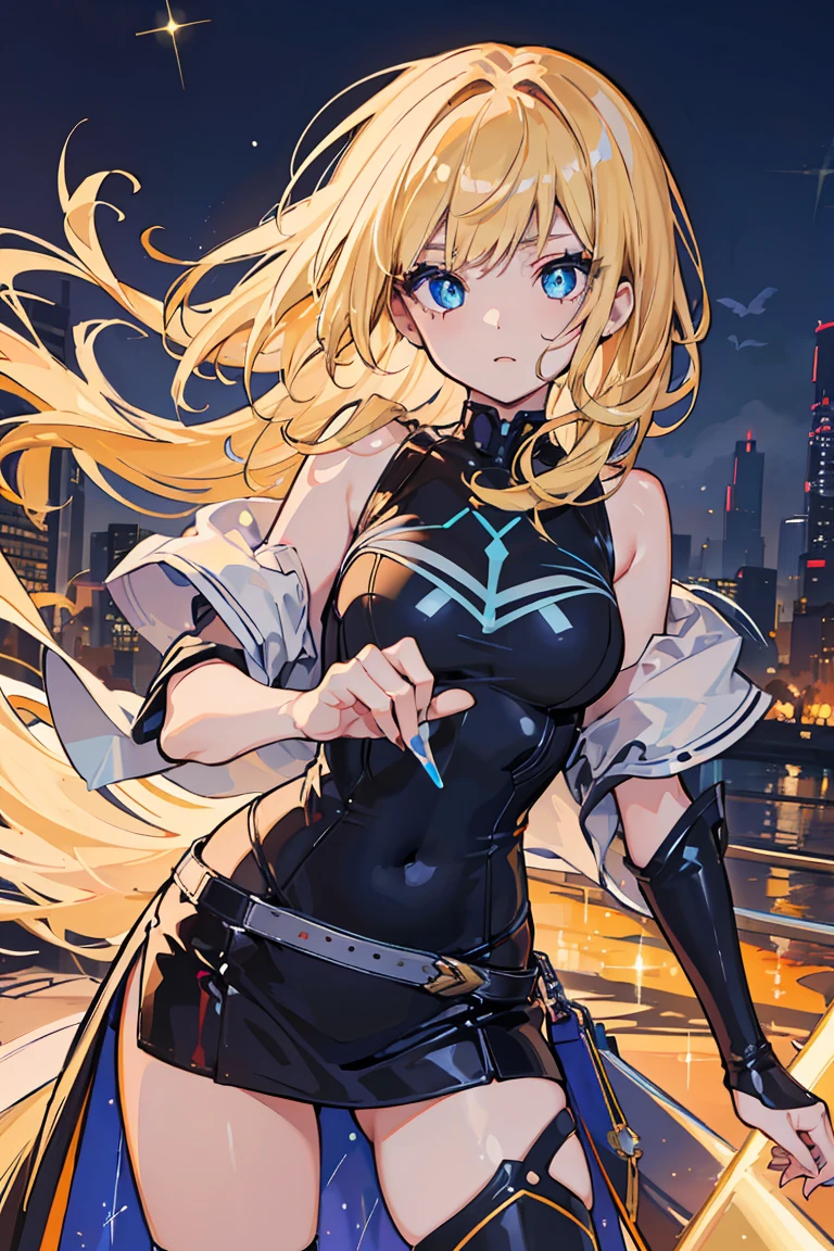 ((1 Girl)), (Detailed and clear face) ,Cool woman,Rough poses, knight, Big guns, horse emblem, victory, grassland, (Cowboy Shot),((Very detailed,Highest quality, High resolution, 8K壁紙, Beautiful new clothes,)),((blonde, Long Hair,Messy Hair)), Blowing in the Wind, eye shadow, eyeliner,Glowing Eyes, reflected lightの美新しい目, ((Sparkling blue eyes)), 18-year-old girl,Five Fingers,eye shadow, eyeliner,Glowing Eyes, 16-year-old girl, Romanticism, modern art, Impressionism, reflected light, 8K, masterpiece, Advanced Details, Highest quality, Accurate anatomy, Five Fingers