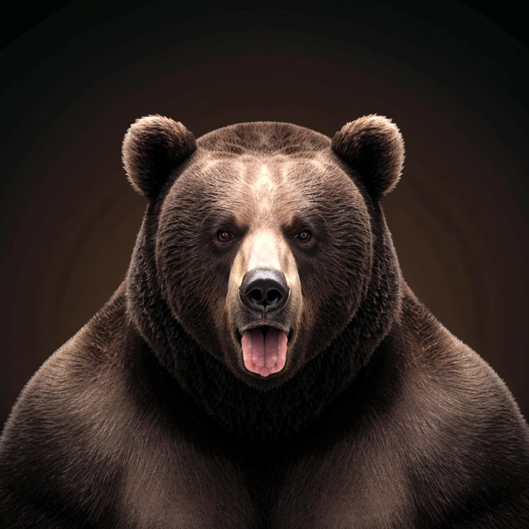 a close up of a black and white bear head on a black background, brown skinned, bears, Illustrates??o do mascot, “hockey team logo, sport logo, half brown skinned bear, bear, black and white logo, angry bear, minimalist logo without text, mascot do time esportivo, dribbling trend.mascot, head of a bear, half bear, created in Adobe Illustrator with a custom forest background , to use as a frame