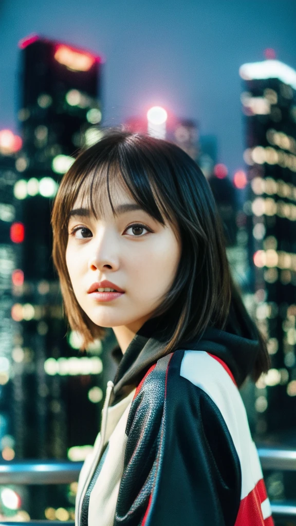 (1girl:1.3), Solo, (((Very detailed face)))), ((Very detailed eyes and face)))), Beautiful detail eyes, Body parts__, Official art, Unified 8k wallpaper, Super detailed, beautiful and beautiful, beautiful, masterpiece, best quality, original, masterpiece, super fine photo, best quality, super high resolution, realistic realism, sunlight, full body portrait, amazing beauty, dynamic pose, delicate face, vibrant eyes, (from the front), She wears Spider-Man suit, red and black color scheme, spider, very detailed city roof background, rooftop, overlooking the city, detailed face, detailed complex busy background, messy, gorgeous, milky white, highly detailed skin, realistic skin details, visible pores, clear focus, volumetric fog, 8k uhd, DSLR, high quality, film grain, fair skin, photo realism, lomography, futuristic dystopian megalopolis, translucent