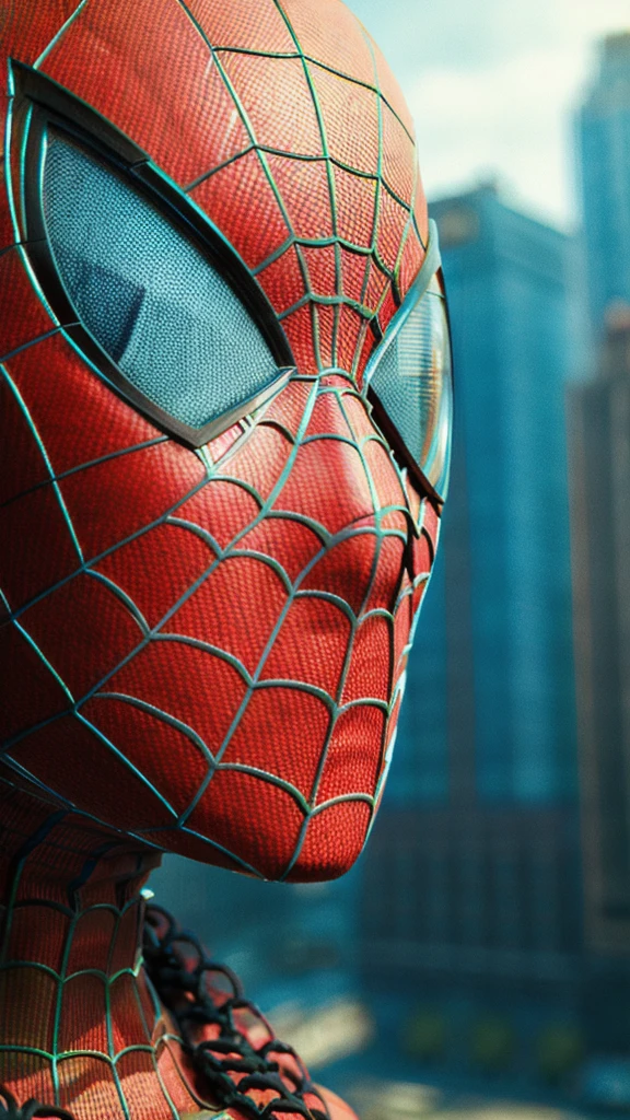 (1girl:1.3), Solo, (((Very detailed face)))), ((Very detailed eyes and face)))), Beautiful detail eyes, Body parts__, Official art, Unified 8k wallpaper, Super detailed, beautiful and beautiful, beautiful, masterpiece, best quality, original, masterpiece, super fine photo, best quality, super high resolution, realistic realism, sunlight, full body portrait, amazing beauty, dynamic pose, delicate face, vibrant eyes, (from the front), She wears Spider-Man suit, red and black color scheme, spider, very detailed city roof background, rooftop, overlooking the city, detailed face, detailed complex busy background, messy, gorgeous, milky white, highly detailed skin, realistic skin details, visible pores, clear focus, volumetric fog, 8k uhd, DSLR, high quality, film grain, fair skin, photo realism, lomography, futuristic dystopian megalopolis, translucent