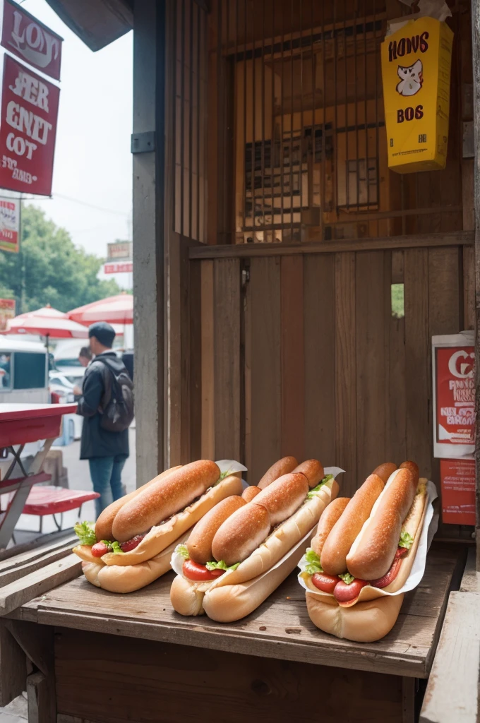 3 hot dogs with doves inside