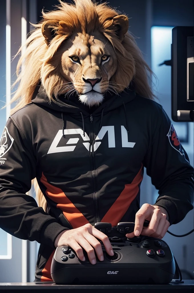 A lion gamer written PM REVELA