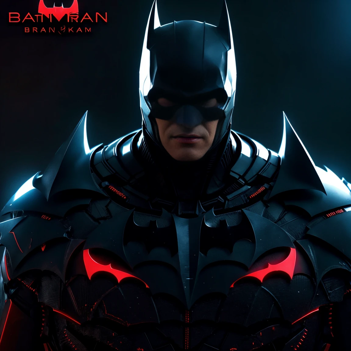 batman arkham knight in a red and black suit, batman beyond, batman mecha, in batman : arkham knight, cyberpunk batman, black and red armor, black octane render, black and red reflected armor, 3d digital art 4k, unreal engine 4k wallpaper, wallpaper 4k, wallpaper 4 k, 4k detailed digital art, dwayne johnson as batman