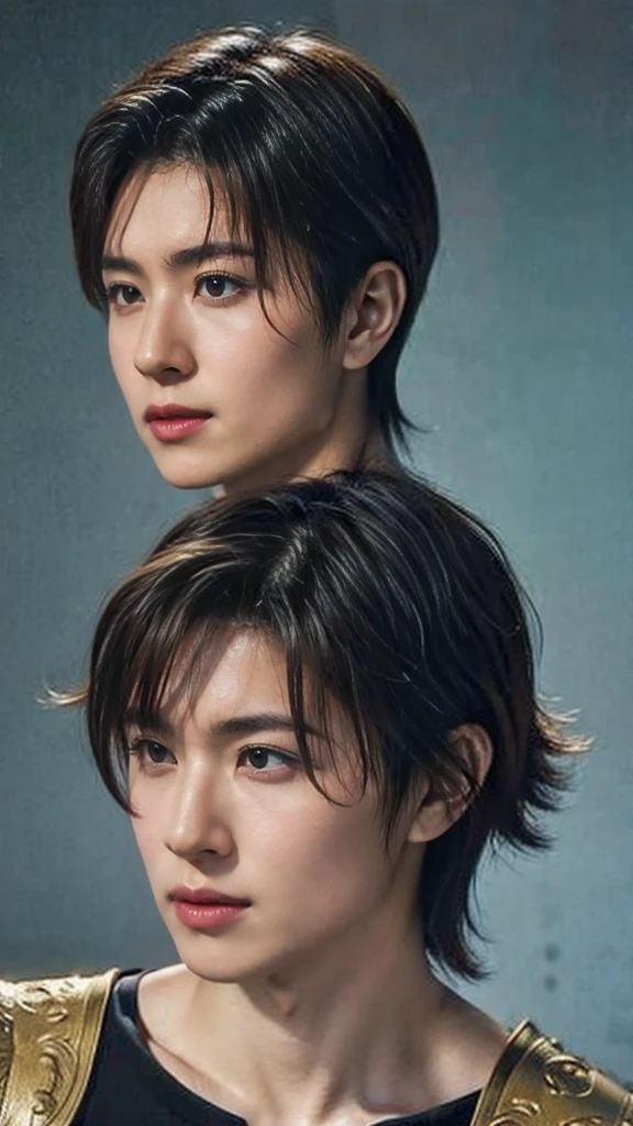 score_9, score_8_superior, Realistic, male, artwork, Highest quality, High resolution, Close-superior portrait, bad, Greek God, Fantasy, League of Legends style, Beautiful Portraits, Bright light, Great composition, Front view, High resolution, Volumetric lighting, super high quality, elegant, Very detailed,日本人male性、