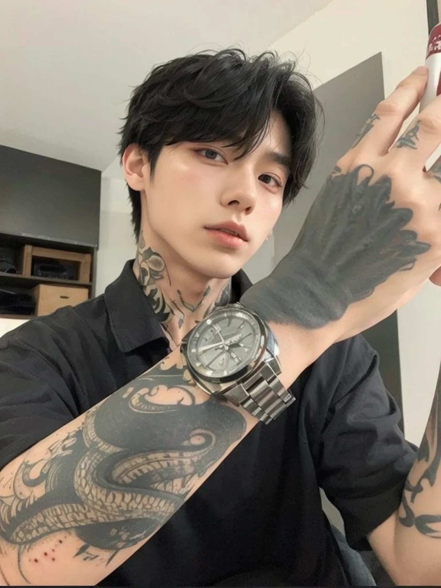 ulzzang, korean boy, tattoo