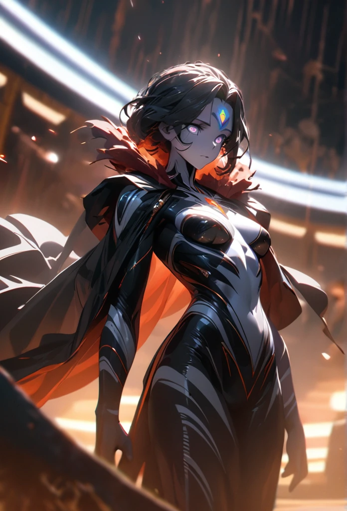 (solo)(a billion years old), black skin, galaxy skin, galaxy body, white eyes, ((man)), wearing a black robe,, eye reflection, depth of field, thunder aura,cinematic lighting, ray tracing, depth of field, cinematic lighting, ray tracing, UHD, high details, best quality, highres, high quality, award winning, super detail, masterpiece, 8k, UHD, high details, best quality, highres, high quality, award winning, super detail, masterpiece, 8k, digital art, anime coloring, full body, body shot, good face, perfect face, detailed face, good eyes, holding a white book