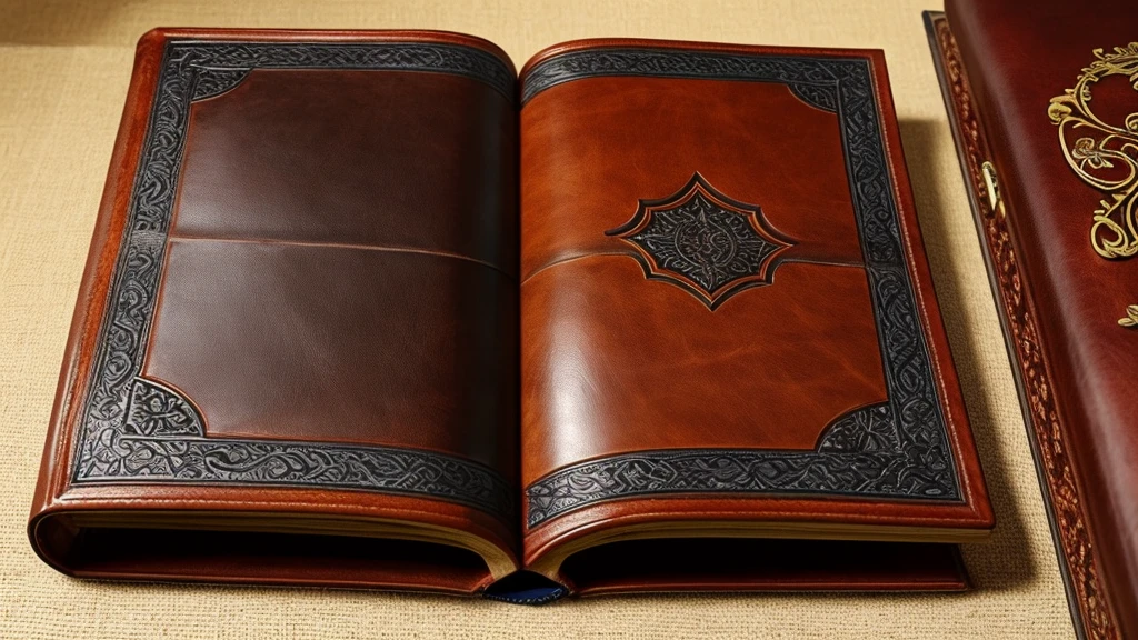 Highest quality、Leather bound book、Story cover、Fantasy、