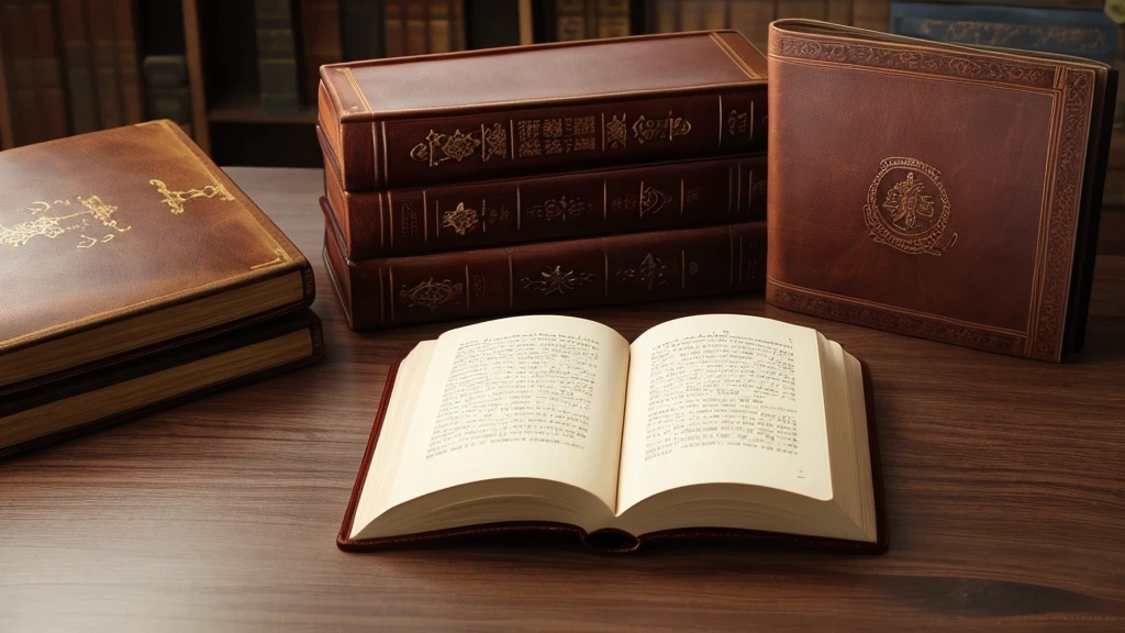 Highest quality、Leather bound book、Story cover、Fantasy、