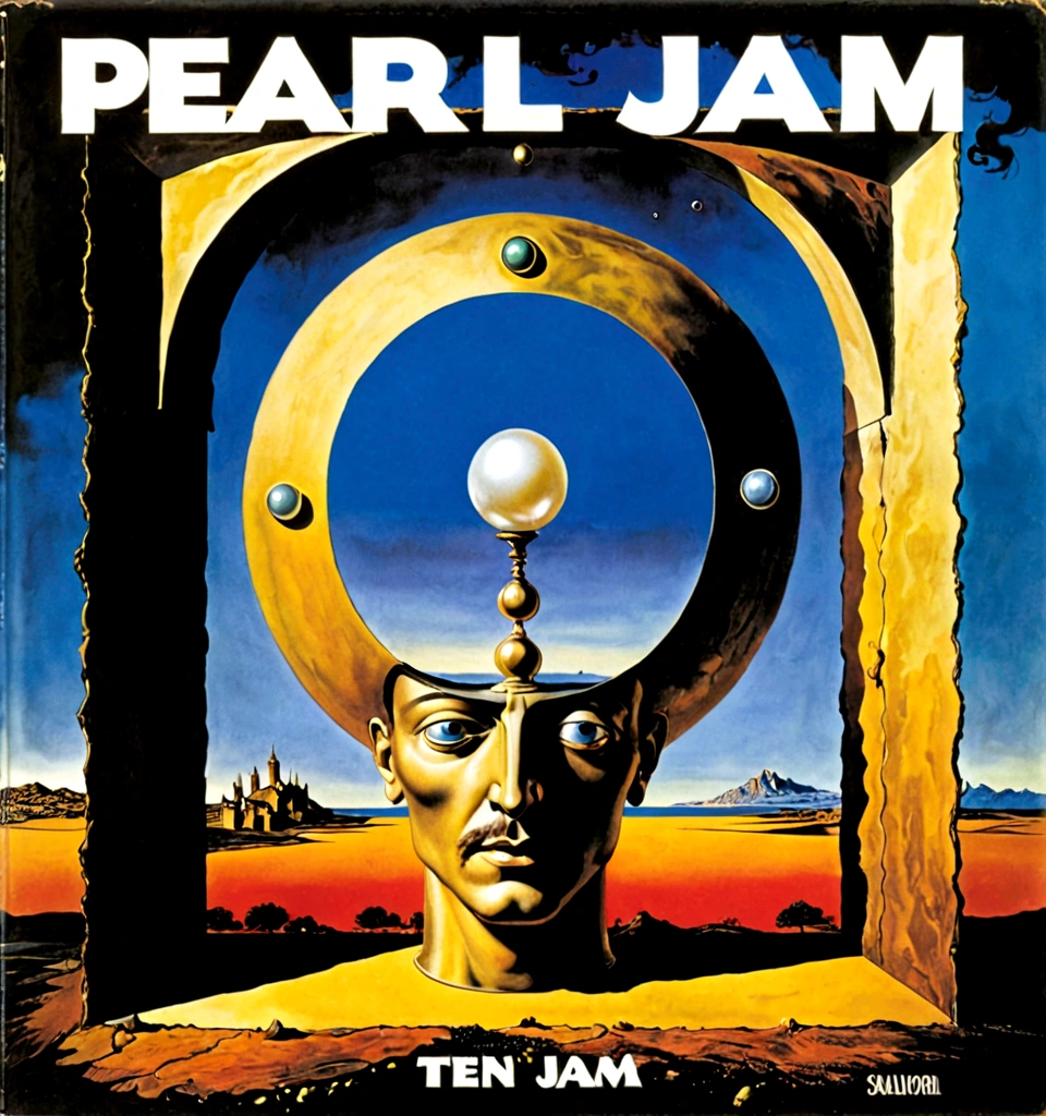 Cover of Pearl Jam "Ten" album, by Salvador Dali
