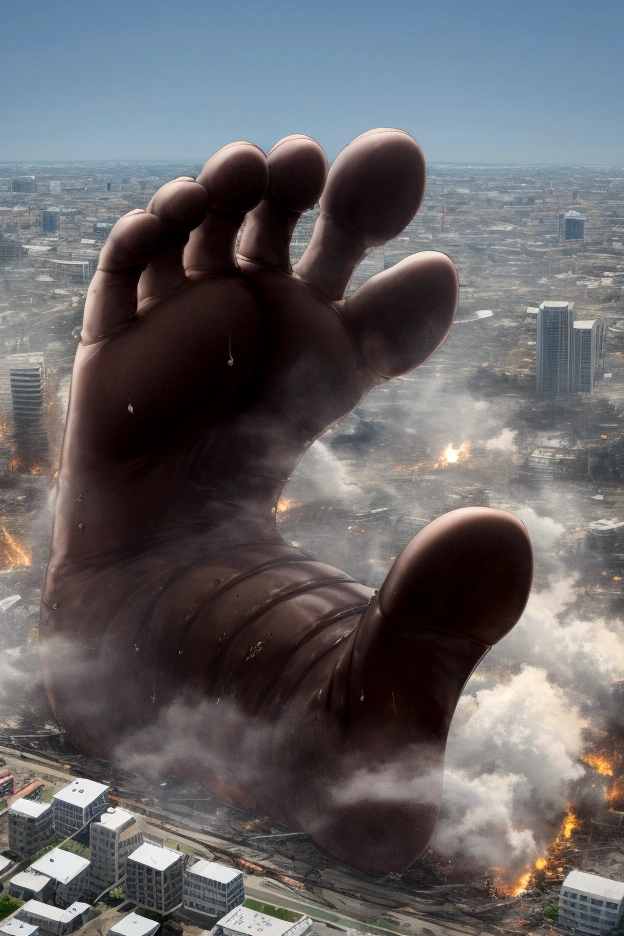 giant feet smash the city、better feet,attack of titaness、full body、high quality、great picture、Rem、Re:Zero、hell girl、huge demolition、giant demon、giant devil girl、scary powerful giant girl、huge impact、destroyed city and giantess、small buildings、city destroyed by giantess、small buildings on the ground、hardly destroyed buildings、cracking buildings、devil costume、row angle、Sitting Giant Girl、Make women bigger、Anime Style、Real Anime、Anime characters、scary smile、creepy face、白いSigh、Heat、Excited woman、scary smile、Sweat、Sweatが流れる、Sigh、Dark atmosphere、dark sky、Destroyed urban area、rubble、Anatomically correct、Accurate body、many people in panic