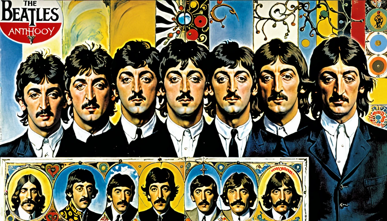 Cover of Beatles "Anthology" album, by Salvador Dali