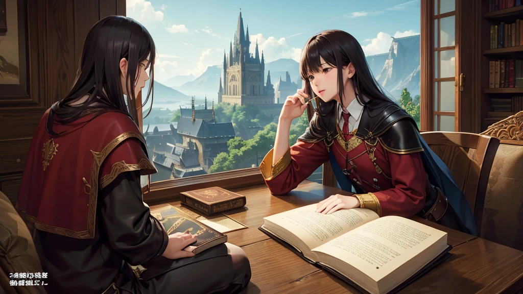 Highest quality、Leather bound book、Story cover、Fantasy、