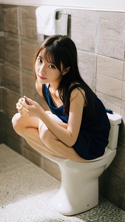 mofu mofu neko girl peeing on the toilet Hentai