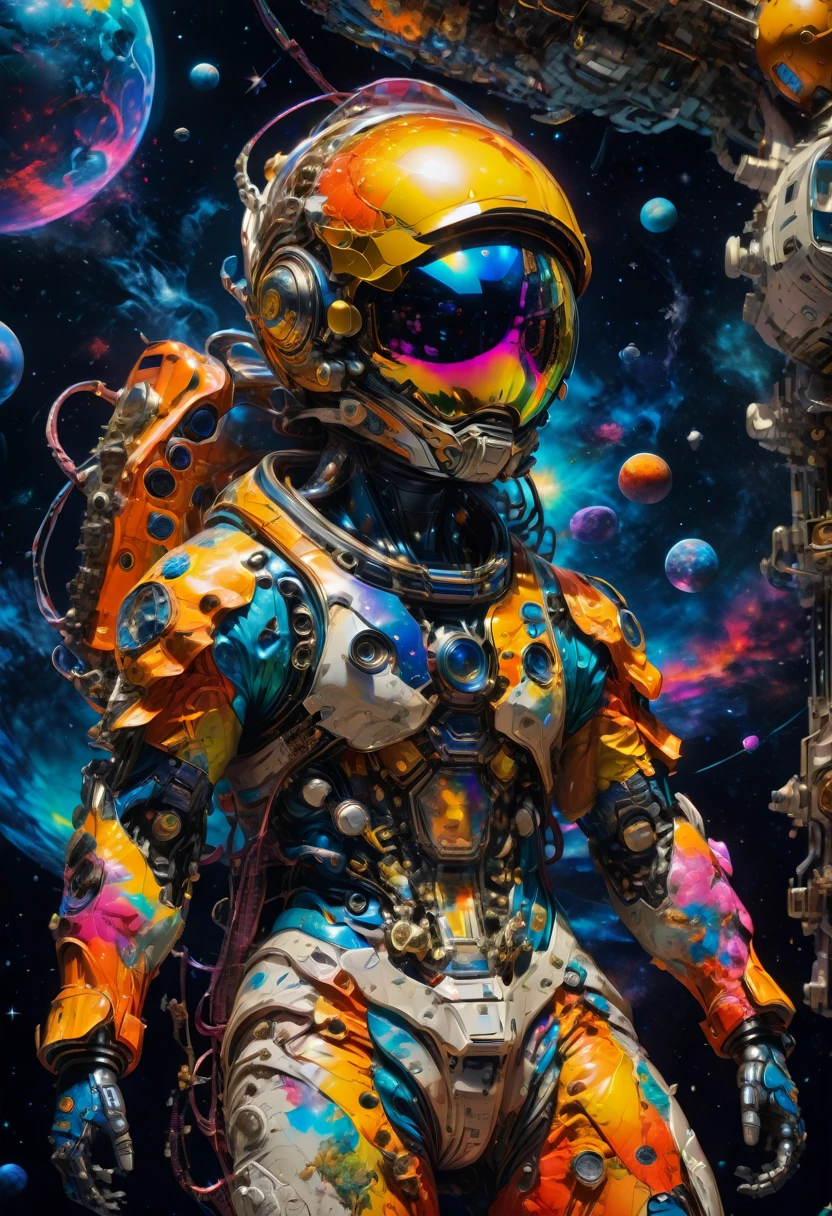 Astronaut, full body, by Tsukasa Hojo, best quality, masterpiece, very aesthetic, perfect composition, intricate details, ultra-detailed, vivid colors