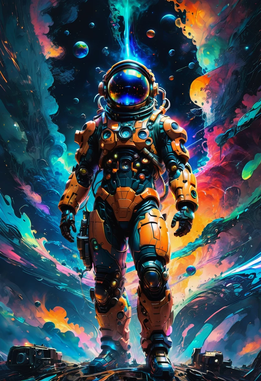 Astronaut, full body, by Tsukasa Hojo, best quality, masterpiece, very aesthetic, perfect composition, intricate details, ultra-detailed, vivid colors