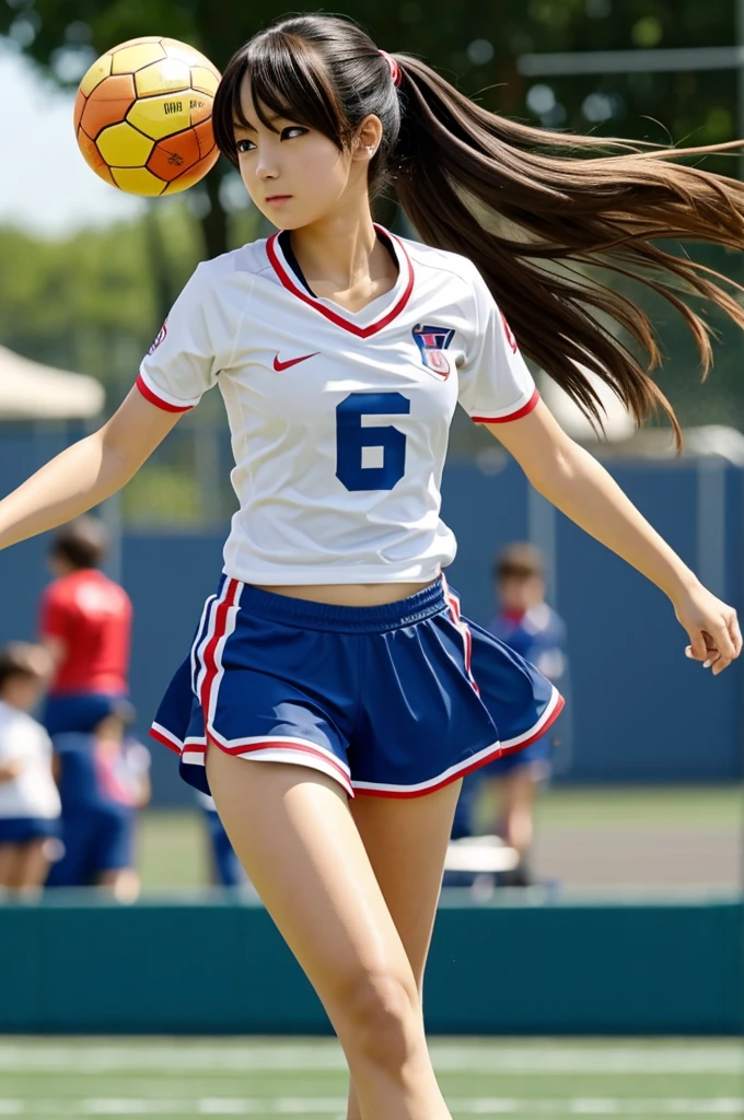 anime girl, doing sports