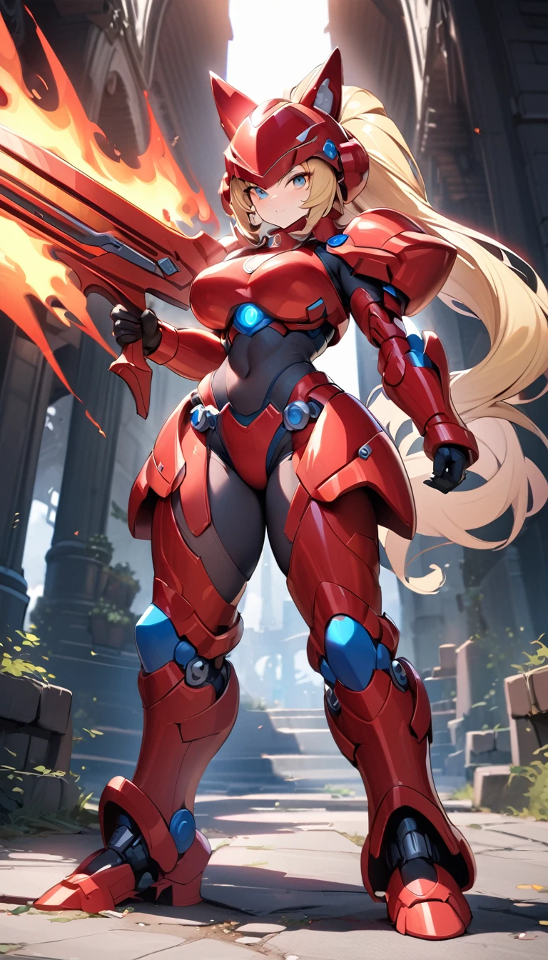 Lancer Artoria body (Alexis Texas Face), elegant adult female, blonde, green eyes (yellow eyelashes) crown, turtleneck, full body sitting on a bench, showing ass to me, RED breastplate, RED skin (1SologirlRED skin:1.2), looking at viewer, shiny, armor, thigh highs, high boots, pauldrons shoulder armor, faulds, poleyn, RED gloves gauntlets, rerebrace, RED military armored boots, yordle muscular lean platinum blonde long twin tails hairstyle at the bedroom lustful smirking smile face red blushed, blush, strong abs, female body builder, tiara, twin drills hair, (masterpiece, best quality, ultra detailed, best shadow)