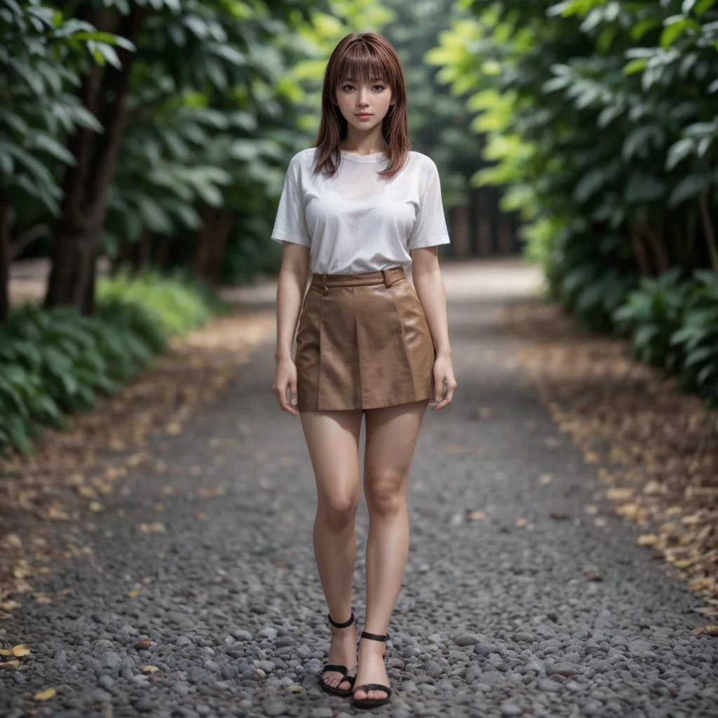 Kasumi, brown eyes, (best quality, ultra-detailed), (realistic:1.37), beautiful and detailed face, ultra-realistic texture, delicate face, delicate body, red lipstick, bright colors. High definition, 8K.