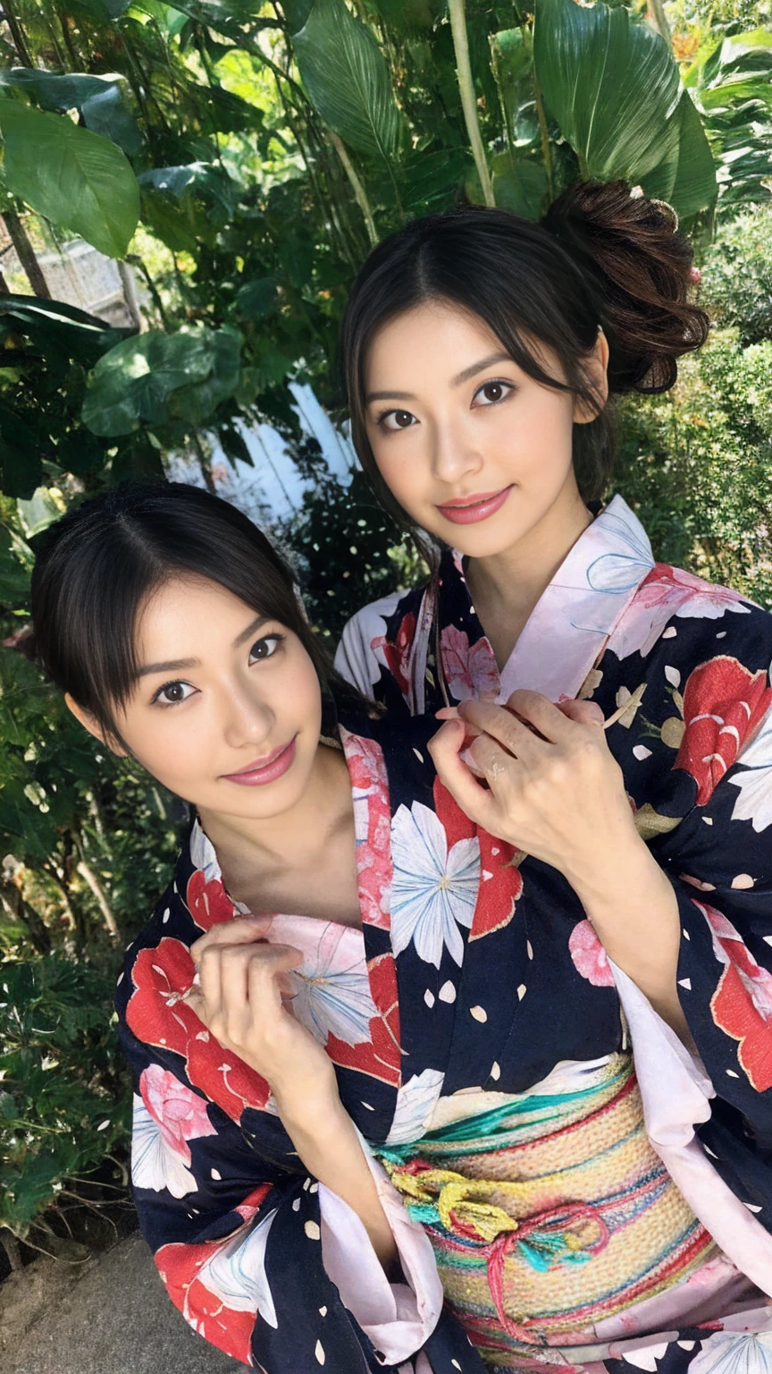 of the highest quality, Photorealistic, 8K, High resolution, 1 girl, Female, (medium breasts: 1.8), inn, Yukata, , ((Japan, Yukata, No bra)), Bronze hair, slightly shorter hairstyle, Slouched, (Lying on your back on a futon)), Legs open,