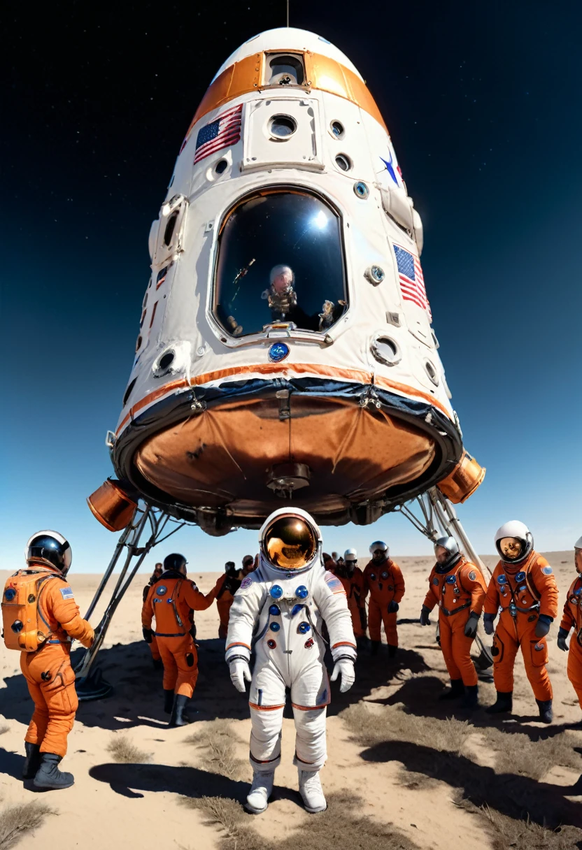 (Astronaut), astronaut stands on the highlands of the moon, witnessing the Earth rise from the lunar horizon. The beauty and tranquility are unforgettable, and the background of the scene is the pitch black universe, full body, (Photography), panoramic view, award-winning, cinematic still, emotional, vignette, dynamic, vivid, (masterpiece, best quality, Professional, perfect composition, very aesthetic, absurdres, ultra-detailed, intricate details:1.3)