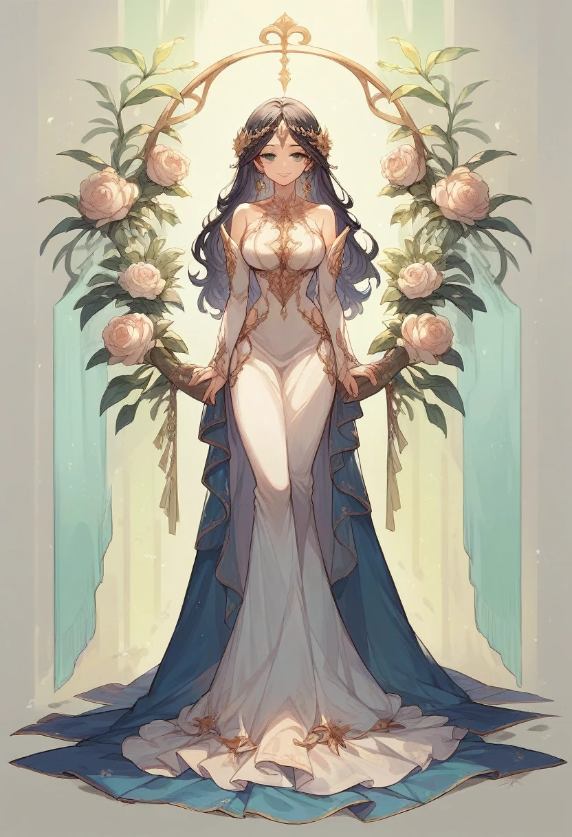 ((masterpiece)),Highest quality,Girl full body view, One beautiful girl,Smiling face ,Beautifully detailed and distinctive eyes,  Beautiful detailed hair,